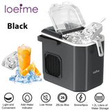 Machine à glaçons Loefme Desktop entièrement automatique en forme de balle, 12 kg/24 h, production de glace rapide, idéale pour un usage domestique, nettoyage automatique.