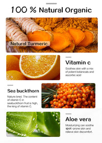 Coffret de soins pour la peau au curcuma bio AILKE : réduit l’acné, nettoie la peau, exfolie, éclaircit le teint, unifie le teint et améliore l’hydratation des peaux sèches.