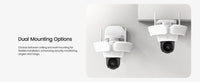 Caméra de surveillance extérieure sans fil Dekco 3K UHD WiFi avec projecteur, vision nocturne couleur à 360°, détection PIR et audio bidirectionnel.