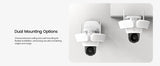 Caméra de surveillance extérieure sans fil Dekco 3K UHD WiFi avec projecteur, vision nocturne couleur à 360°, détection PIR et audio bidirectionnel.