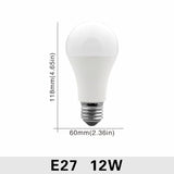 Lot de 10 ampoules LED E27/E14 (20W, 18W, 15W, 12W, 9W, 6W, 3W) - Alimentation 220V - Éclairage spot - Blanc froid/chaud