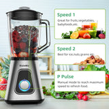 Mélangeur de smoothie BioloMix 1300 W avec pot en verre de 1,5 L, mélangeurs personnels combinés pour boissons aux fruits surgelés, sauces