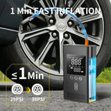 Démarreur portable avec pompe à air, démarreur de batterie de voiture 3000 A, compresseur d'air 150 PSI, gonfleur de pneus, lampe LED