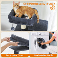 Grand arbre et tour pour chats d'intérieur, avec postes à gratter recouvertes de Sisal, hamac spacieux, perchoirs rembourrés et condos, jouets pour chats