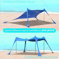 Auvent de plage familial 3x3, tente de plage extérieure pliable, grand abri solaire, tente de camping, tente coupe-vent pour la plage