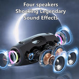 Haut-parleurs sans fil Zealot S78 100W, technologie DSP, lumière de rêve, haut-parleur de subwoofer portable extérieur, double appairage, 24000mAh.