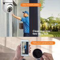 Caméra de sécurité sans fil WiFi 5 GHz, 360°, compatible avec l'application Ease Life et utilisable en intérieur et extérieur (culot E27 à visser).