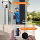Caméra de sécurité sans fil WiFi 5 GHz, 360°, compatible avec l'application Ease Life et utilisable en intérieur et extérieur (culot E27 à visser).