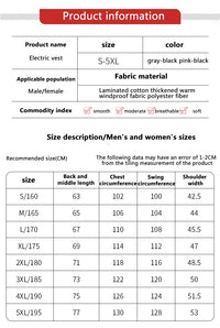Femmes manteau Intelligent USB chauffage électrique thermique vêtements chauds hiver gilet chauffant grande taille hommes 21 pièces veste chauffante mode