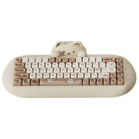 Clavier de jeu sans fil YUNZII C68, clavier mécanique RVB personnalisé Hi-Fi Cute Cat, Silicone 65% échange à chaud ergonomique Kitty Keeb