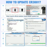 LAUNCH X431 CR3001 Outil de diagnostic OBD2 complet pour voiture, lecteur de codes professionnel, scanner, vérification moteur, mise à jour gratuite pk ELM32