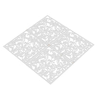 Panneau d'écran en PVC avec papillon, fleur, oiseau, fleurs creuses, 40x40cm, 12 pièces
