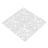 Panneau d'écran en PVC avec papillon, fleur, oiseau, fleurs creuses, 40x40cm, 12 pièces