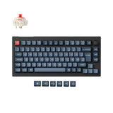 Keychron V1 Max ISO Layout Collection QMK clavier mécanique personnalisé sans fil 2.4 GHz et Bluetooth rétro-éclairé rvb remplaçable à chaud