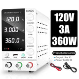 KUAIQU Adjustable Switching DC Power Supply 30V 10A 6A Lab Bench Power Supply 60V 5A 120V 3A Output Preset Current 20A 30A 60A