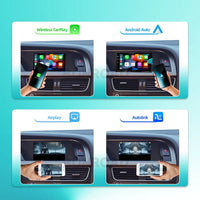 Adaptateur d'interface sans fil BONROAD CarPlay Android Auto pour Audi A4 B8 A5 Q5 2009-2015 avec AirPlay Mirror Link et Bluetooth