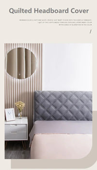 Housse de tête de lit matelassée en velours de haute qualité, tout compris, ultra luxueuse, douce et épaisse, matelassée en peluche courte.
