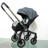 STOCK ue 4in1 bébé poussette bidirectionnelle multifonctionnelle nouveau-né bébé poussette 3in1 pliable panier type siège léger voyage landau