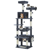 Grand arbre et tour pour chats d'intérieur, avec postes à gratter recouvertes de Sisal, hamac spacieux, perchoirs rembourrés et condos, jouets pour chats