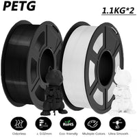 JAYO Filament d'imprimante 3D PETG / PLA / PLA PLUS 1.75mm 2.2 KG 100% matériaux d'impression 3D non toxiques sans bulle pour imprimante 3D