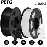 JAYO Filament d'imprimante 3D PETG / PLA / PLA PLUS 1.75mm 2.2 KG 100% matériaux d'impression 3D non toxiques sans bulle pour imprimante 3D