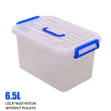 Boîte de rangement avec couvercle, boîte de rangement empilable, coffre de rangement, conteneur de rangement à roulettes, organisateur de placard pour la maison