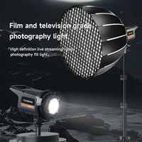 MIAOTU Lampe de photographie LED COB 200 W pour vidéo en direct, éclairage d'appoint haute luminosité 2700-6500 K, éclairage photographique