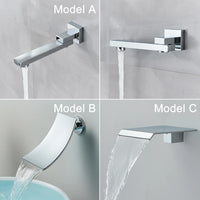 Ensemble de douche à chaud chromé, inverseur en laiton mélangé, robinet de centre commercial, tête de 8 à 16 ", montage mural, commande de boîte encastrée, 2/3 voies