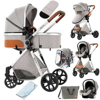 Poussette bébé 3 en 1 poussette légère pour nouveau-nés voyage pliable bébé voitures infantile poussette landau siège auto bébé
