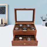 Présentoir en bois pour bijoux et montres, boîte de rangement avec MEL20 emplacements