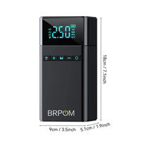 Démarreur de voiture portable BRPOM avec compresseur d'air, gonfleur de pneus, démarreur de batterie de voiture 8000 mAh, boîtier de démarrage, démarreur de batterie de voiture
