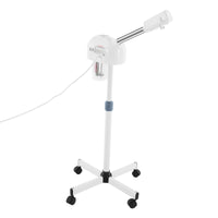 Vaporisateur facial à l'ozone 750 ml, hauteur réglable, rotation à 360°, appareil de soin du visage mobile pour salon de beauté et spa, blanc/noir