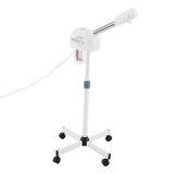Vaporisateur facial à l'ozone 750 ml, hauteur réglable, rotation à 360°, appareil de soin du visage mobile pour salon de beauté et spa, blanc/noir