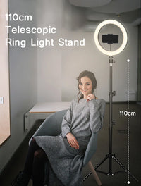 Éclairage de remplissage de photographie LED avec trépied, appareil Photo, cercle de Studio Photo, anneau lumineux pour Selfie, lampe de téléphone, vidéo Youtube