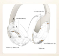 HAYLOU S30 casque sans fil Bluetooth 5.4 43dB casques antibruit adaptatifs 40mm pilote dynamique 80H écouteurs de lecture