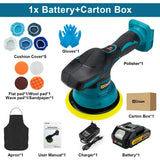 Gami – polisseuse de voiture sans fil, 8 vitesses réglables, pour épilation électrique automatique, ponçage, glaçage, outil électrique adapté à la broche de batterie Makita 18v
