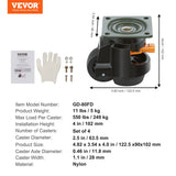 SucceBuy Lot de 4 roulettes pivotantes robustes avec poignée et pieds réglables en hauteur pour établi ou machine