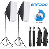 Boîte à lumière professionnelle pour la photographie, avec trépied et ampoule E27, système d'éclairage continu pour studio photo.