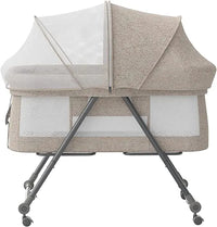 Lit de voyage Baby Grab-and-go avec matelas et roues silencieuses, berceau à bascule convertible, XYT-001