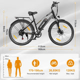 HITWAY Vélo Électrique, 28" Vélos à Assistance Électrique, Ville E-Bike avec Batterie Amovible 36V 13Ah, Moteur 250W, 7 Vitesses