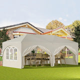 WOLTU Gazebo de pavillon pliant réglable 3x6m avec 6 parois latérales Tente de fête de protection UV étanche avec sac de transport pour pique-nique