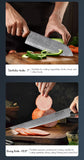 Couteau de chef japonais TURWHO forgé à la main, en acier damassé, couteau de cuisine Santoku, couteau à sashimi, couteau à pain, outil de cuisine utilitaire à lame artisanale