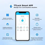Verrouillage de porte intelligent sans clé numérique avec carte RFID et application TTLock (sans empreinte digitale)