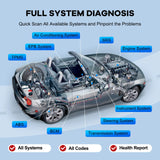 MUCAR BT200/BT200 Pro OBD2 Outil de diagnostic Bluetooth Diagnostic complet du système, réinitialisation de l'huile SAS 15 Scanner OBD 2 pour tous les véhicules Lecteur de codes