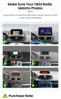 Junsun Qualcomm 8-Core 360 Camera Wireless CarPlay Android Auto Car Radio for Renault Clio 3 2005-2014 GPS Multimedia