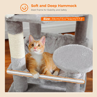 Grand arbre et tour pour chats d'intérieur, avec postes à gratter recouvertes de Sisal, hamac spacieux, perchoirs rembourrés et condos, jouets pour chats