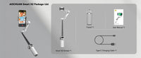 AOCHUAN – stabilisateur de cardan intelligent X2 à 3 axes, pour iPhone et Smartphone Android, avec pôle d'extension intégré, affichage LED