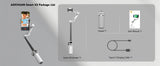AOCHUAN – stabilisateur de cardan intelligent X2 à 3 axes, pour iPhone et Smartphone Android, avec pôle d'extension intégré, affichage LED