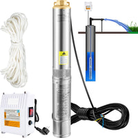 SucceBuy pompe Submersible pour puits profond pompe à eau en acier inoxydable 370W/550W/750W/1100W grande débit pompe à eau à tête haute