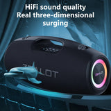 Haut-parleurs sans fil Zealot S78 100W, technologie DSP, lumière de rêve, haut-parleur de subwoofer portable extérieur, double appairage, 24000mAh.